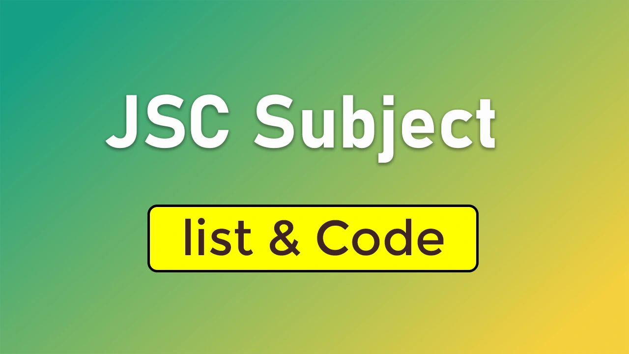 JSC Subject List